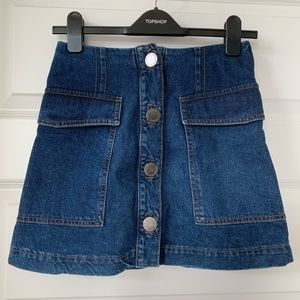 TOPSHOP mini denim skirt